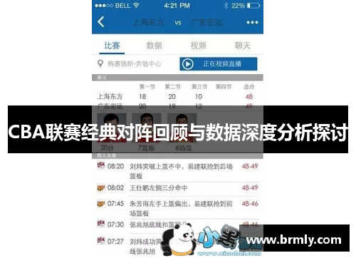 CBA联赛经典对阵回顾与数据深度分析探讨